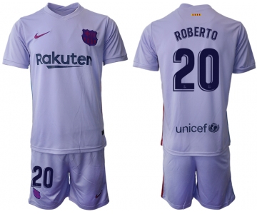 Men 2021-2022 Club Barcelona away purple 20 Soccer Jersey