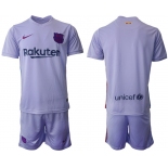 Men 2021-2022 Club Barcelona away purple blank Soccer Jersey