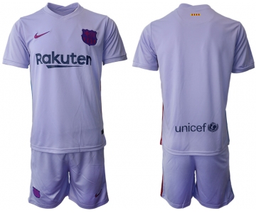 Men 2021-2022 Club Barcelona away purple blank Soccer Jersey