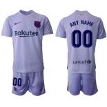 Men 2021-2022 Club Barcelona away purple customized Soccer Jersey