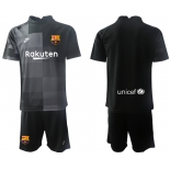 Men 2021-2022 Club Barcelona black goalkeeper blank Soccer Jersey