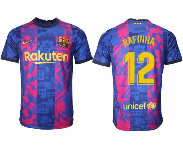 Men 2021-2022 Club Barcelona blue training suit aaa version 12 Soccer Jersey