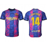 Men 2021-2022 Club Barcelona blue training suit aaa version 14 Soccer Jerseys