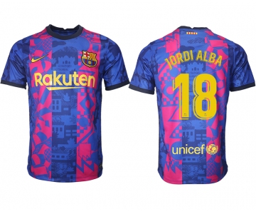 Men 2021-2022 Club Barcelona blue training suit aaa version 18 Soccer Jersey