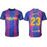 Men 2021-2022 Club Barcelona blue training suit aaa version 23 Soccer Jersey
