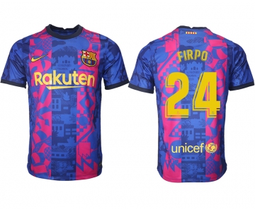 Men 2021-2022 Club Barcelona blue training suit aaa version 24 Soccer Jersey