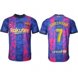 Men 2021-2022 Club Barcelona blue training suit aaa version 7 Soccer Jerseys