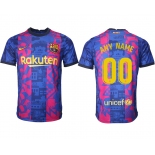 Men 2021-2022 Club Barcelona blue training suit aaa version customized Soccer Jersey