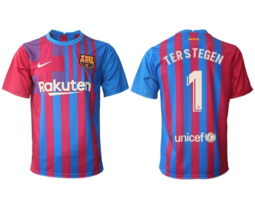 Men 2021-2022 Club Barcelona home aaa version red 1 Nike Soccer Jerseys