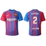 Men 2021-2022 Club Barcelona home aaa version red 2 Nike Soccer Jerseys