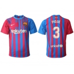 Men 2021-2022 Club Barcelona home aaa version red 3 Nike Soccer Jerseys