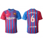 Men 2021-2022 Club Barcelona home aaa version red 6 Nike Soccer Jerseys