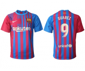 Men 2021-2022 Club Barcelona home aaa version red 9 Nike Soccer Jerseys1