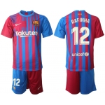 Men 2021-2022 Club Barcelona home red 12 Nike Soccer Jerseys