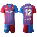 Men 2021-2022 Club Barcelona home red 12 Nike Soccer Jerseys
