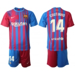 Men 2021-2022 Club Barcelona home red 14 Nike Soccer Jersey