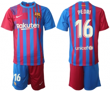 Men 2021-2022 Club Barcelona home red 16 Nike Soccer Jersey