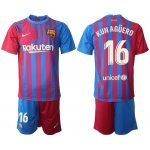 Men 2021-2022 Club Barcelona home red 16 Nike Soccer Jerseys