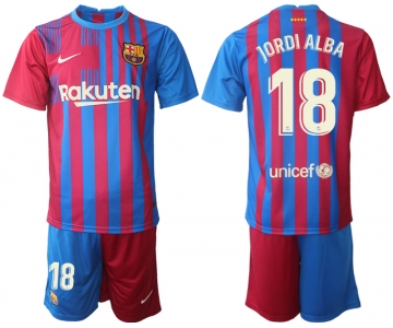 Men 2021-2022 Club Barcelona home red 18 Nike Soccer Jerseys