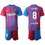 Men 2021-2022 Club Barcelona home red 8 Nike Soccer Jerseys