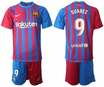 Men 2021-2022 Club Barcelona home red 9 Nike Soccer Jerseys