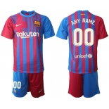 Men 2021-2022 Club Barcelona home red customized Nike Soccer Jerseys