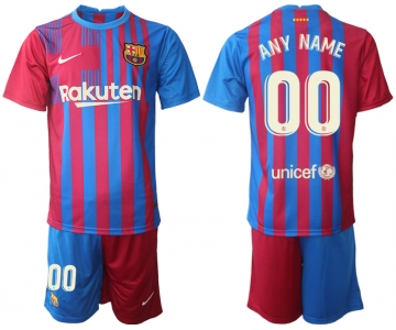 Men 2021-2022 Club Barcelona home red customized Nike Soccer Jerseys