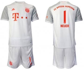 Men 2020-2021 club Bayern Munich away 1 white Soccer Jerseys