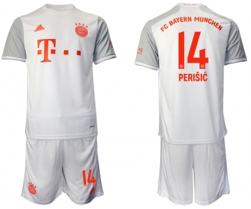 Men 2020-2021 club Bayern Munich away 14 white Soccer Jerseys
