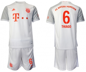 Men 2020-2021 club Bayern Munich away 6 white Soccer Jerseys