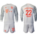 Men 2020-2021 club Bayern Munich away long sleeves 22 white Soccer Jerseys
