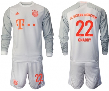 Men 2020-2021 club Bayern Munich away long sleeves 22 white Soccer Jerseys