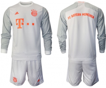 Men 2020-2021 club Bayern Munich away long sleeves white Soccer Jerseys