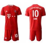 Men 2020-2021 club Bayern Munich home 10 red Soccer Jerseys1