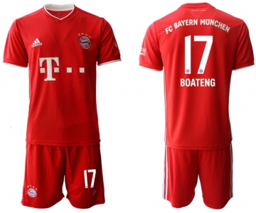 Men 2020-2021 club Bayern Munich home 17 red Soccer Jerseys