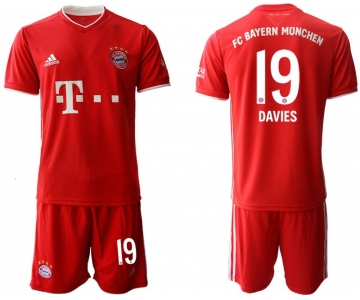 Men 2020-2021 club Bayern Munich home 19 red Soccer Jerseys