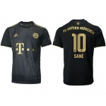 Men 2021-2022 Club Bayern Munich away aaa version black 10 Adidas Soccer Jersey