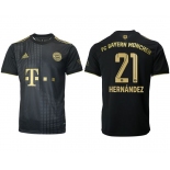 Men 2021-2022 Club Bayern Munich away aaa version black 21 Adidas Soccer Jersey