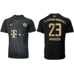 Men 2021-2022 Club Bayern Munich away aaa version black 23 Adidas Soccer Jersey