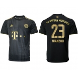 Men 2021-2022 Club Bayern Munich away aaa version black 23 Adidas Soccer Jersey