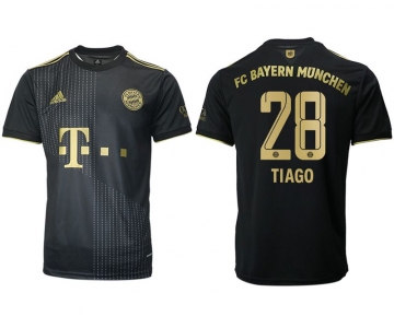 Men 2021-2022 Club Bayern Munich away aaa version black 28 Adidas Soccer Jersey