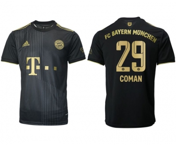 Men 2021-2022 Club Bayern Munich away aaa version black 29 Adidas Soccer Jersey