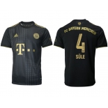Men 2021-2022 Club Bayern Munich away aaa version black 4 Adidas Soccer Jersey