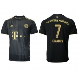 Men 2021-2022 Club Bayern Munich away aaa version black 7 Adidas Soccer Jersey