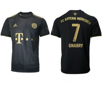 Men 2021-2022 Club Bayern Munich away aaa version black 7 Adidas Soccer Jersey