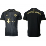 Men 2021-2022 Club Bayern Munich away aaa version black blank Adidas Soccer Jersey