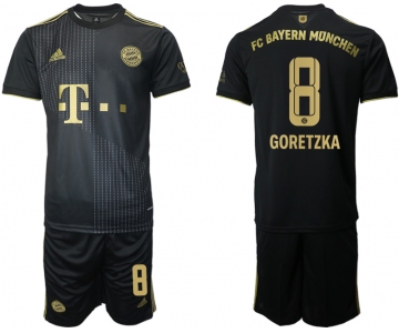 Men 2021-2022 Club Bayern Munich away black 8 Adidas Soccer Jersey