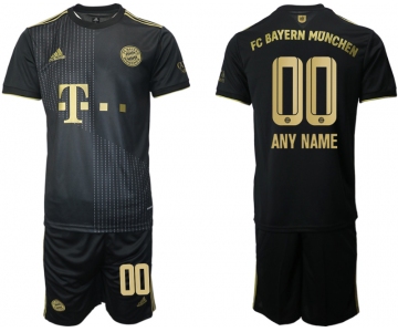 Men 2021-2022 Club Bayern Munich away black customized Adidas Soccer Jersey