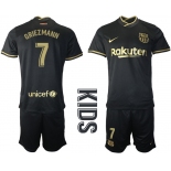 Youth 2020-2021 club Barcelona away 7 black Soccer Jerseys