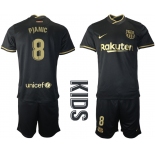 Youth 2020-2021 club Barcelona away 8 black Soccer Jerseys